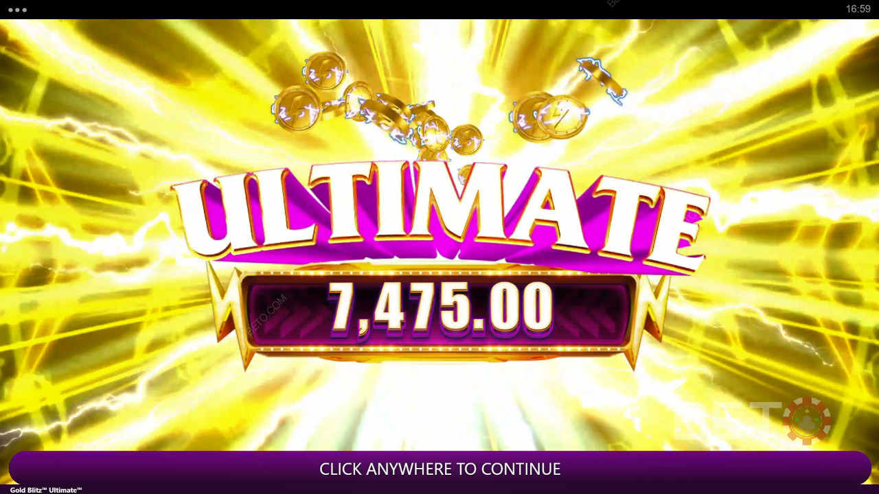 Освојите 2.500 пута више од своје опкладе на слот машини Gold Blitz Ultimate!