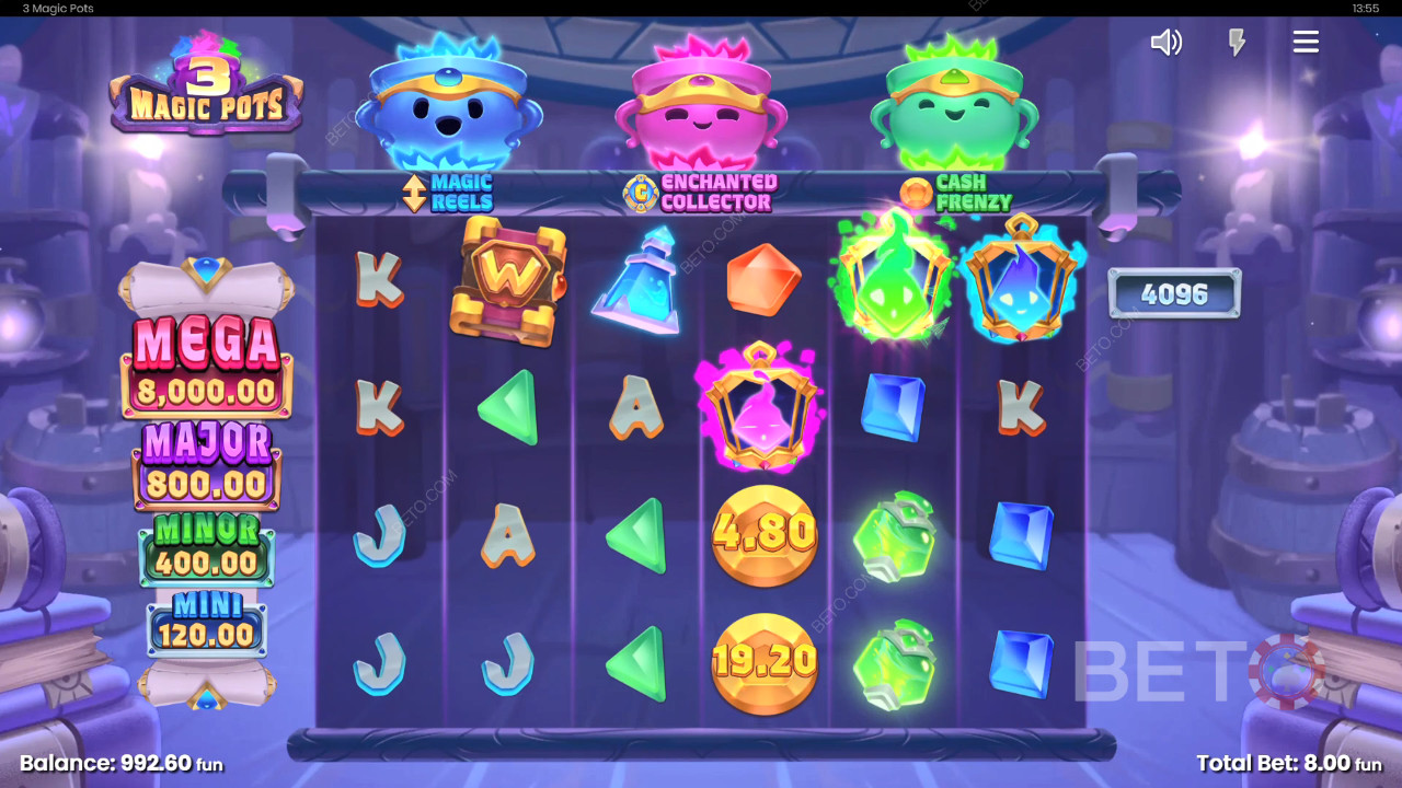 Рецензија 3 Magic Pots од стране BETO Slots