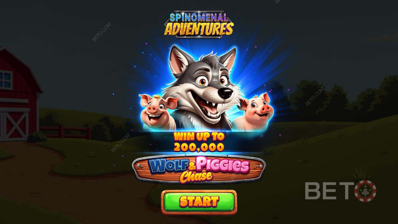 Освојите 2.000 пута више од своје опкладе у видео слоту Wolf & Piggies Chase!