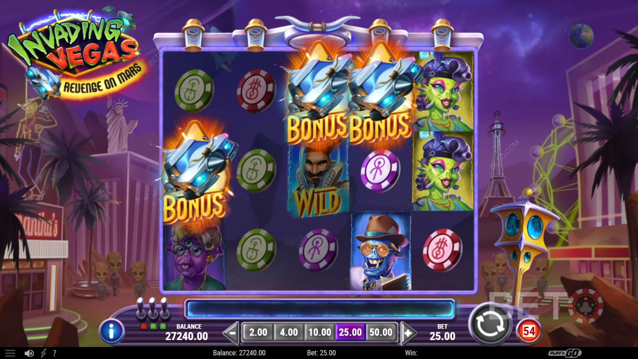 Рецензија игре Invading Vegas Revenge on Mars од стране BETO Slots