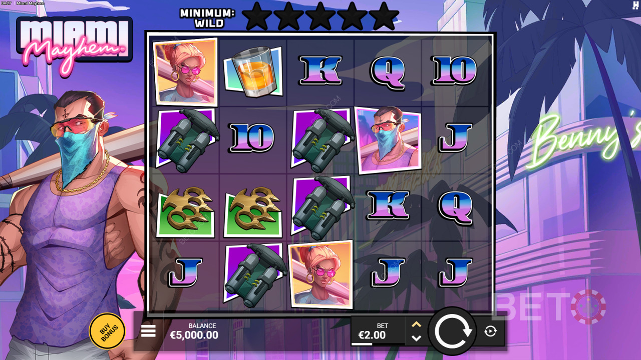 Како играти Miami Mayhem од Hacksaw Gaming -а