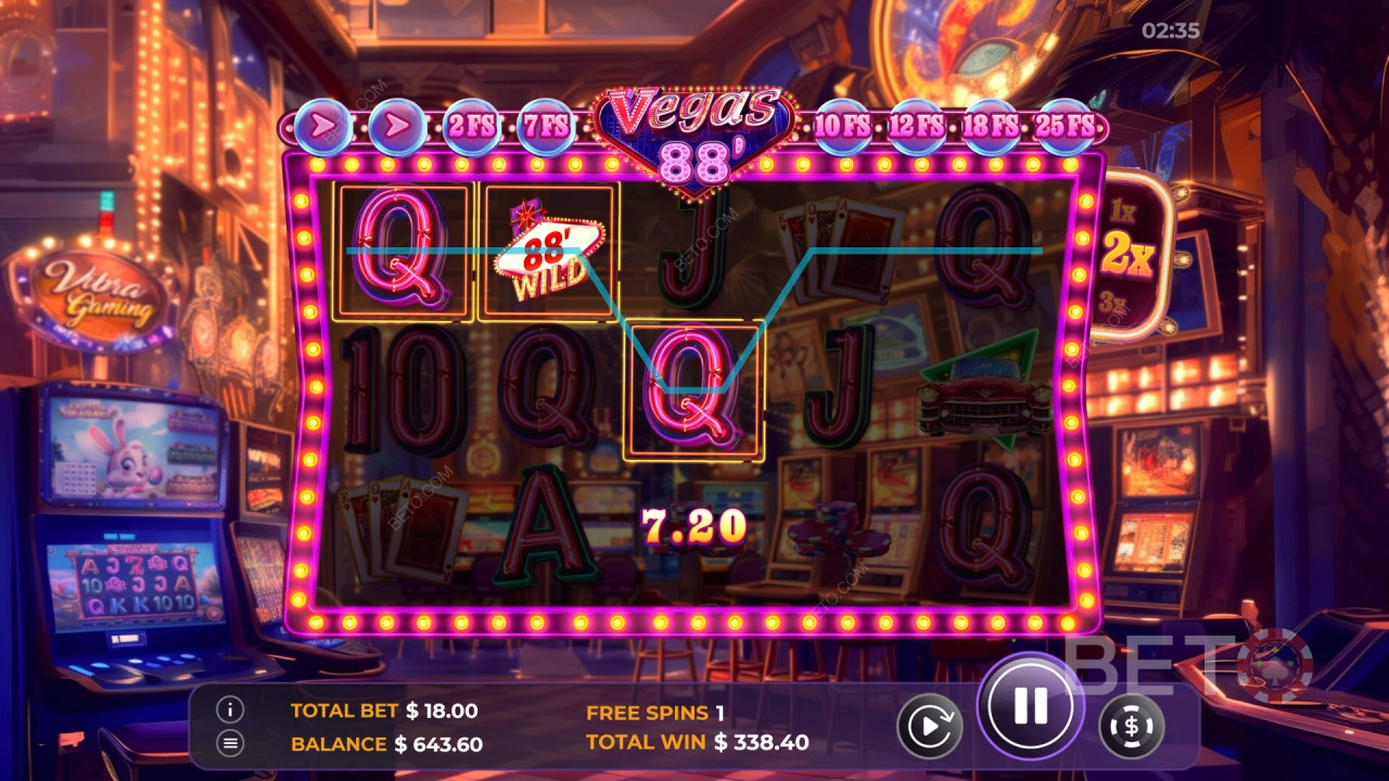 Освојите 2.600 пута више од своје опкладе у видео слоту Vegas 88!
