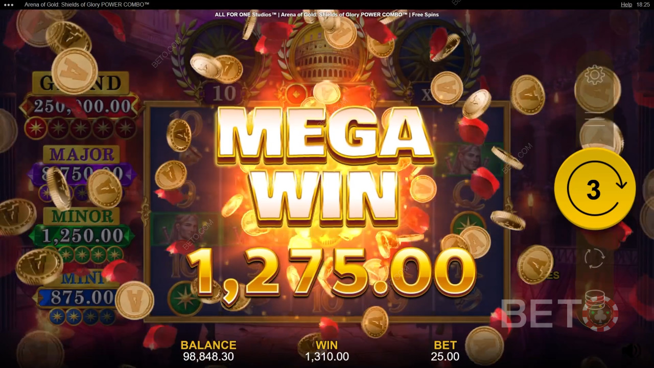 Рецензија Arena of Gold: Shields of Glory Power Combo игре од стране BETO Slots