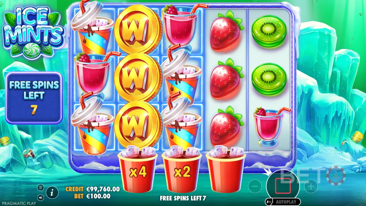 Бонус функције објашњене у игри Ice Mints од стране Pragmatic Play