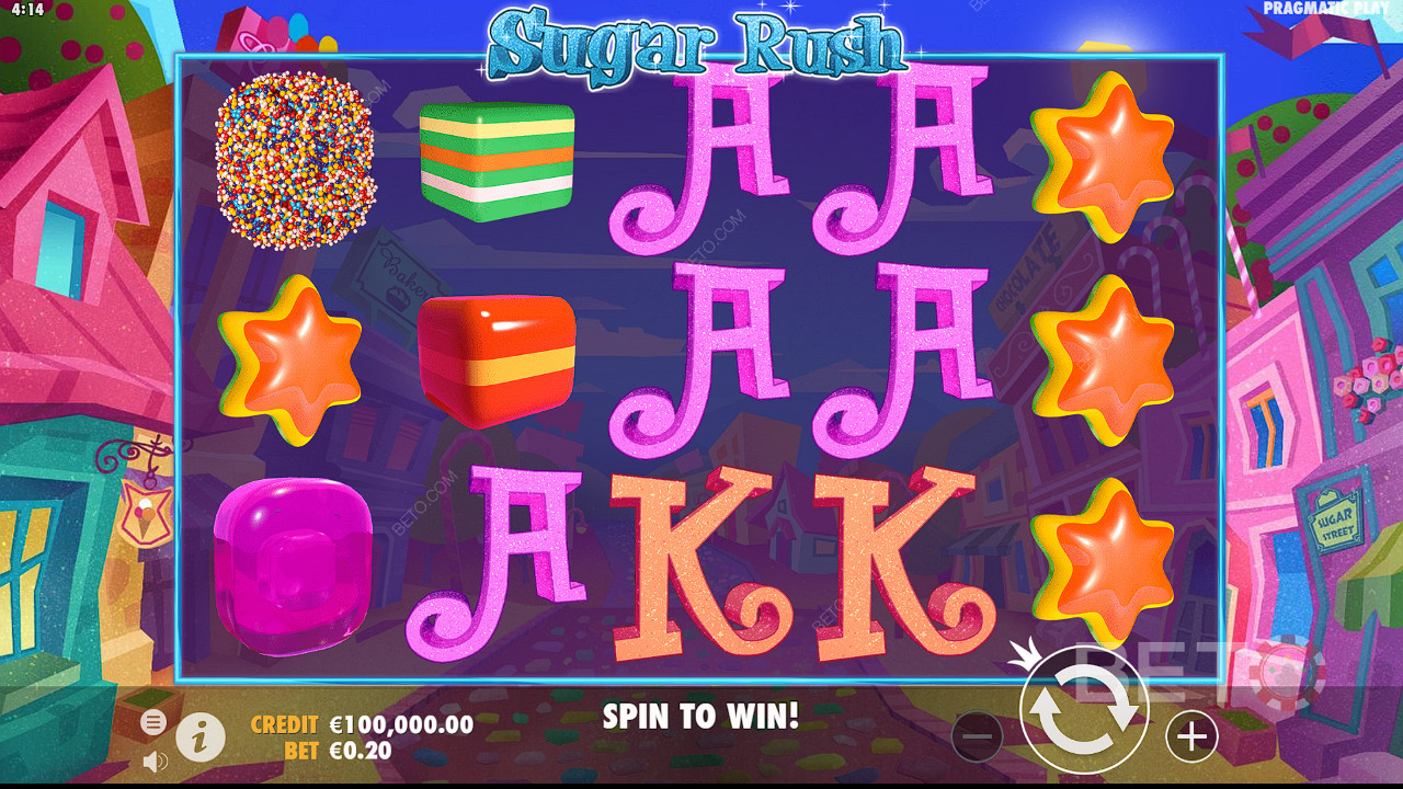 Уживајте у слаткој и лепој теми! Играјте Сугар Русх слот машину данас у БЕТО!