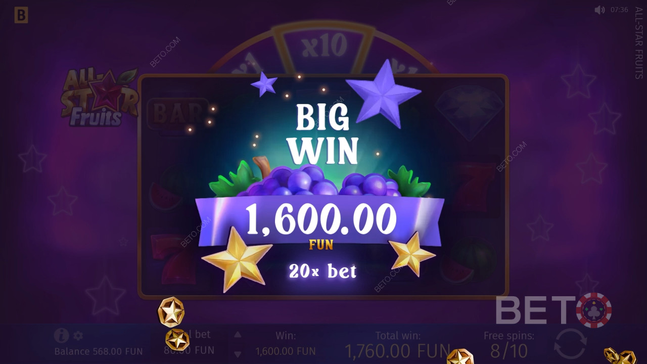 Освојите 1.500 пута више од своје опкладе на слоту All-Star Fruits!