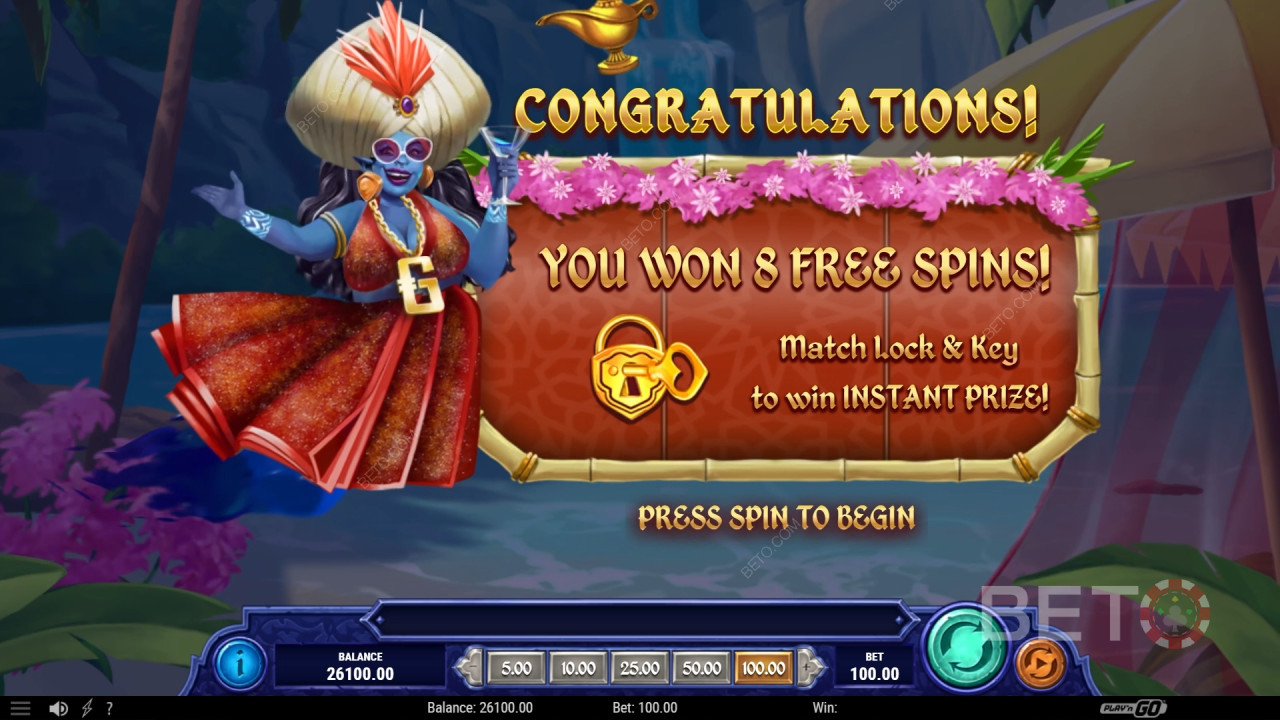 Освојите 1.234 пута више од своје опкладе у слоту 1001 Mystery Genie Fortunes!