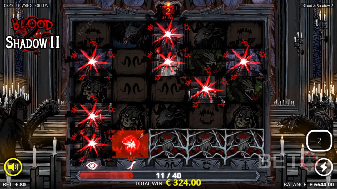 Бонус функције објашњене у игри Blood & Shadow 2 од стране Nolimit City