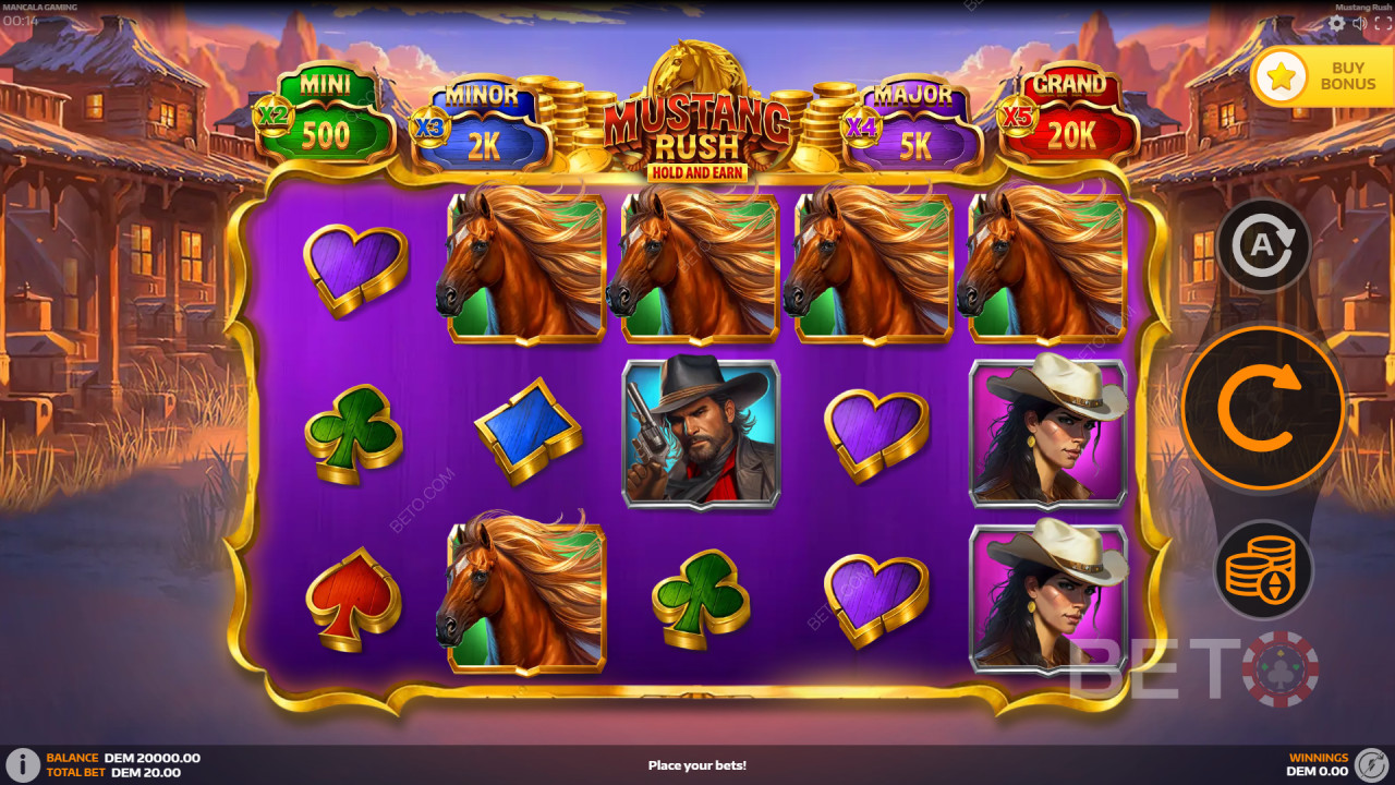 Како играти Mustang Rush из Mancala Gaming-а