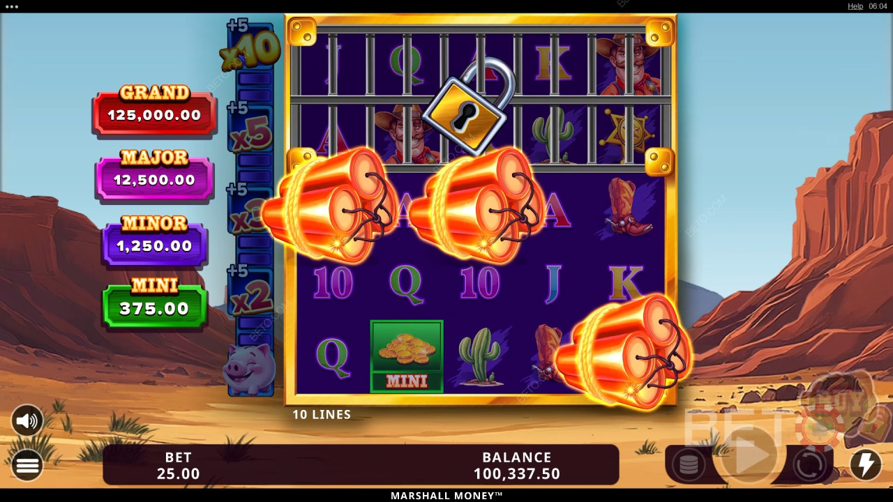 Бонус функције објашњене у игри Marshall Money од стране Blue Ring Studios