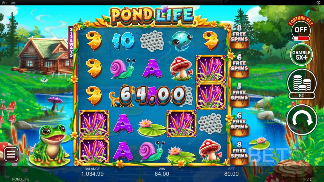 Освојите 5.000 пута више од своје опкладе у онлајн слоту Pond Life!