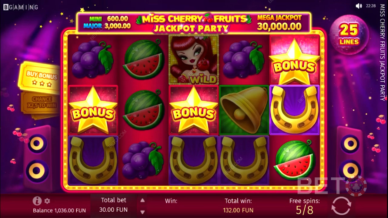 Miss Cherry Fruits Jackpot Party Igraj Besplatno
