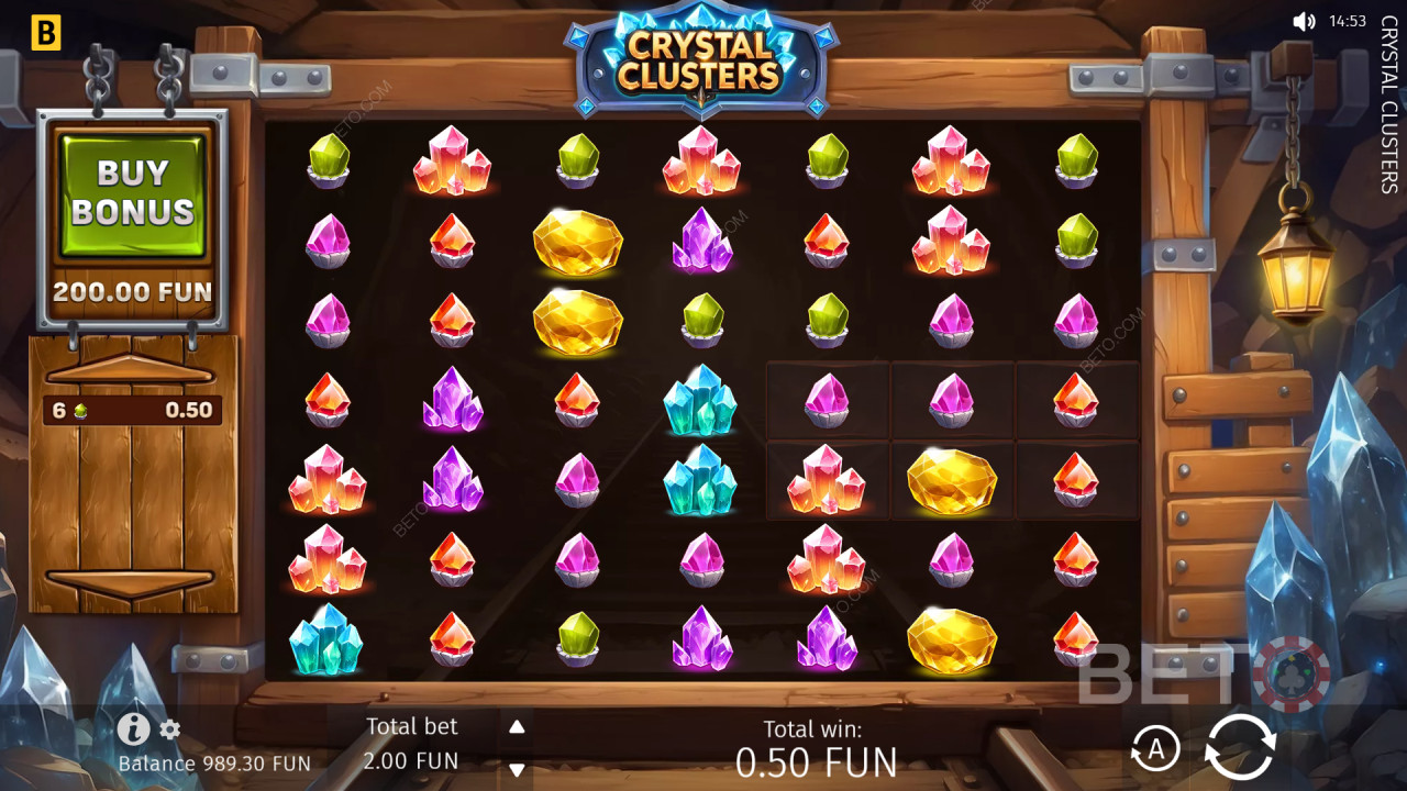 Бонус функције објашњене у игри Crystal Clusters од стране BGaming-а