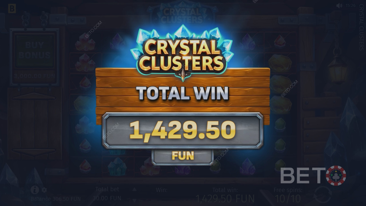Освојите 5.000 пута више од своје опкладе у онлајн слоту Crystal Clusters!