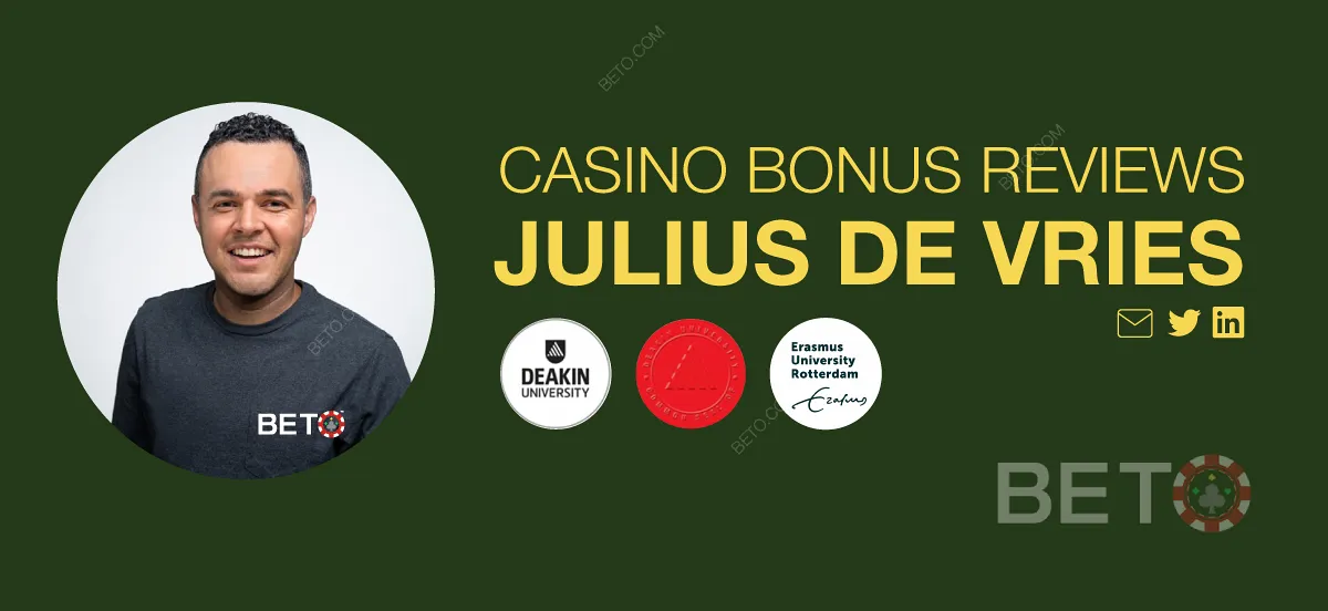 Рецензент казино бонуса и услова Јулиус де Вриес.