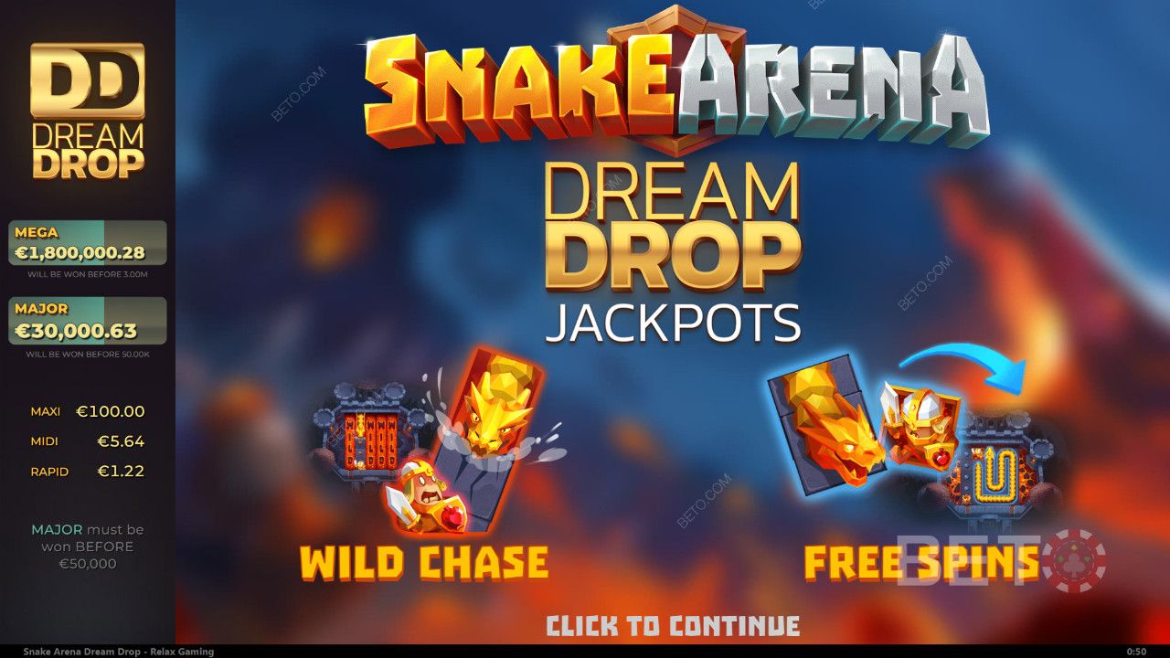 Snake Arena Дреам Дроп преглед од БЕТО слотова