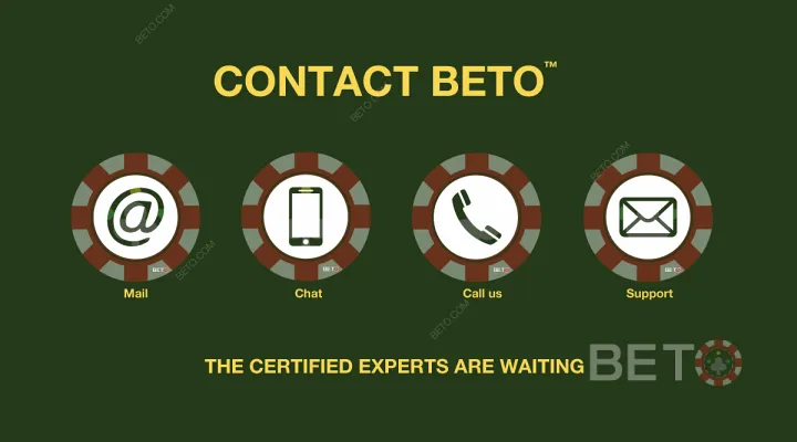 Контактирајте БЕТО - Стручњаци за коцкање чекају!