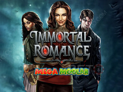Играјте бесплатно Immortal Romance Mega Moolah Прогрессиве слотове.